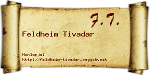 Feldheim Tivadar névjegykártya