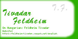 tivadar feldheim business card